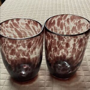 Elegant Speckled Glass Tumblers